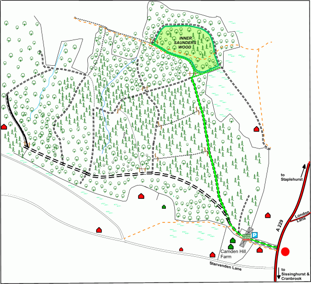 Inner Saunders Wood - SOLD map