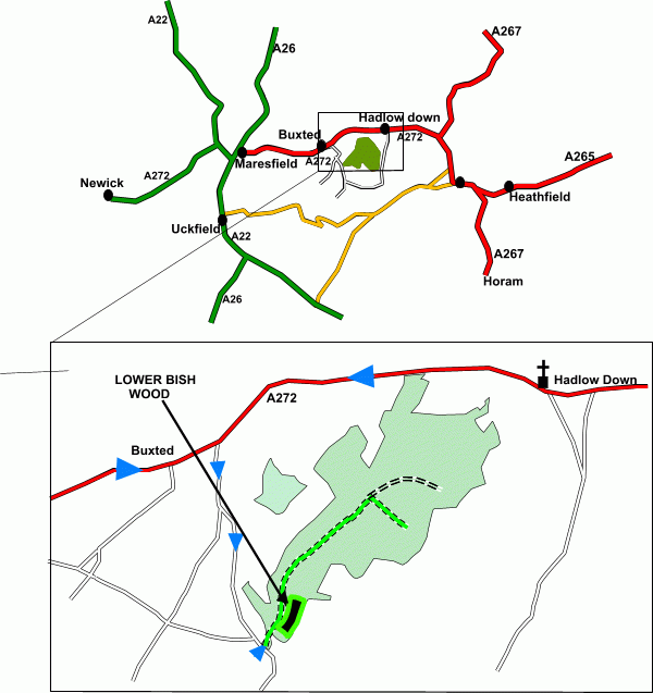 Lower Bish Wood - SOLD map