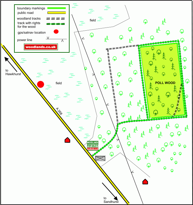 Poll Wood - SOLD map