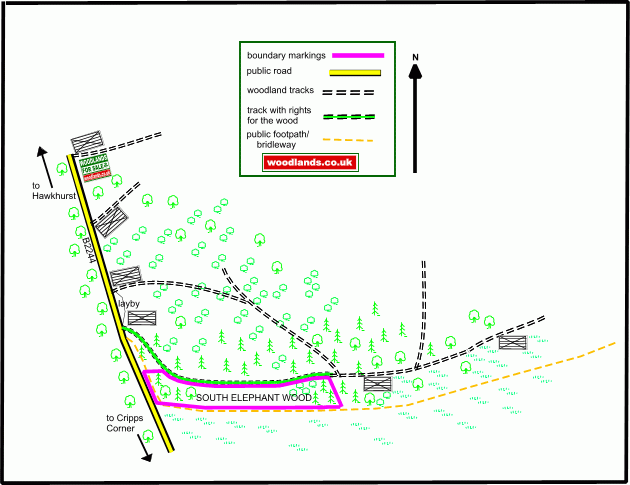 South Elephant Wood - SOLD map