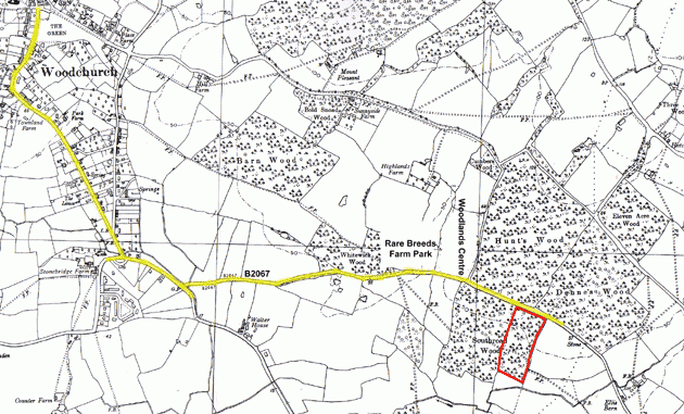 Click to view a full-size version Southbrook Wood map