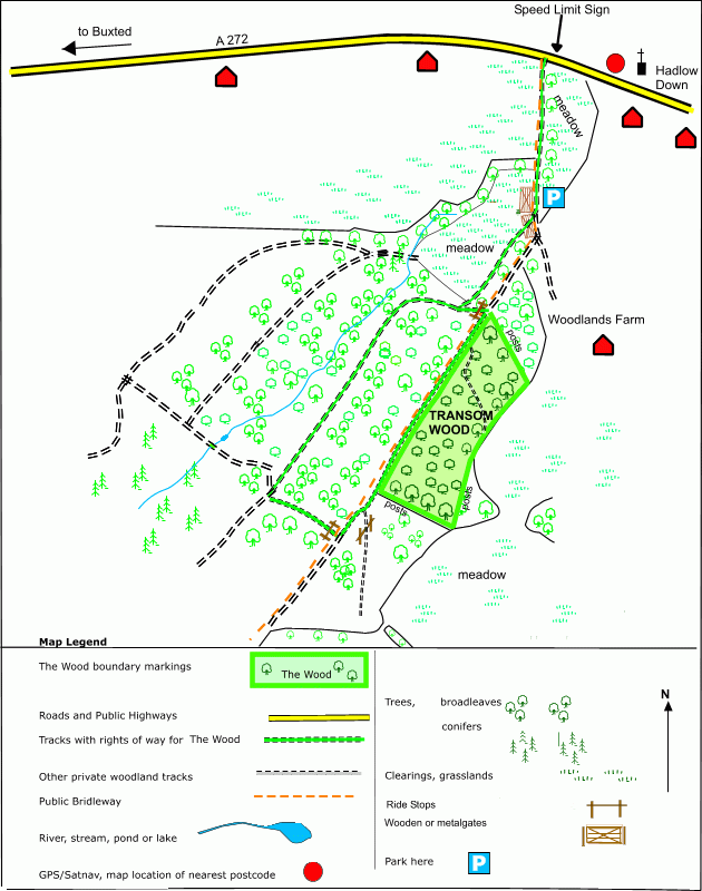 Transom Wood - SOLD map