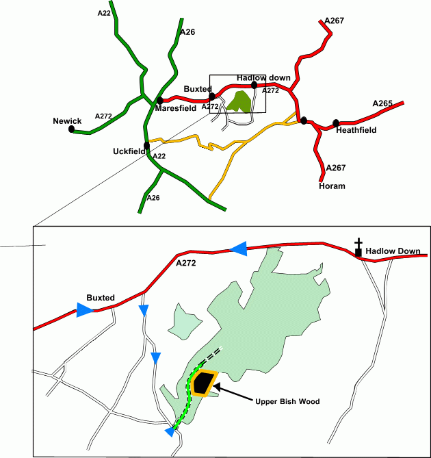 Upper Bish Wood - SOLD map