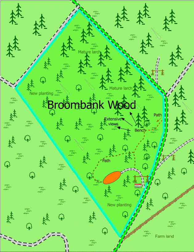Broombank Wood - SOLD map