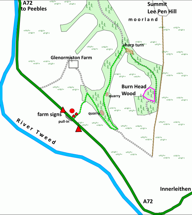 Burn Head Wood - SOLD map