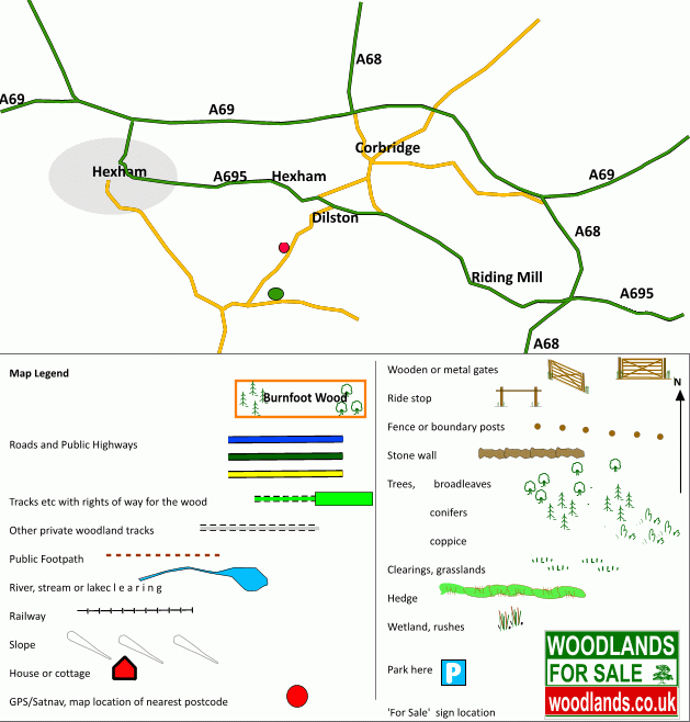 Burnfoot Wood - SOLD map
