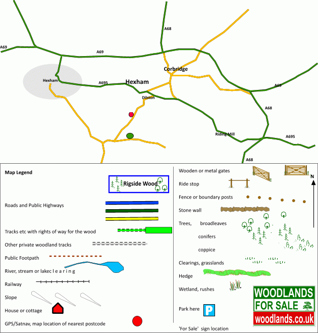Rigside Wood - SOLD map