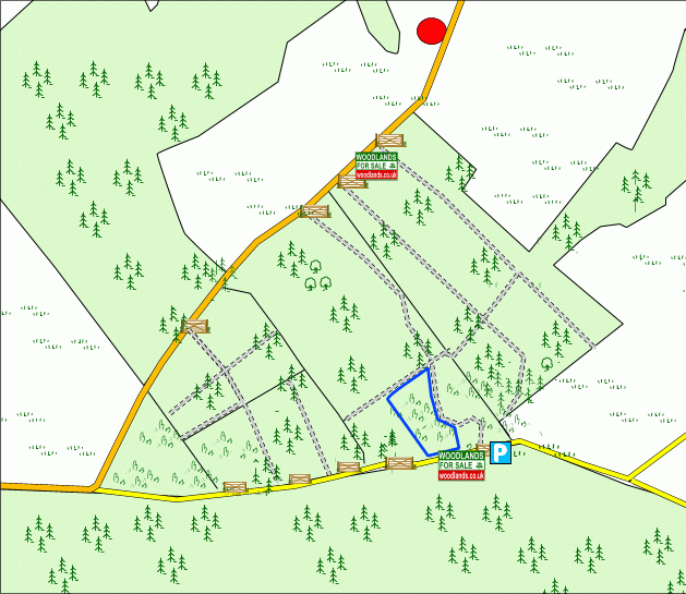 Rigside Wood - SOLD map
