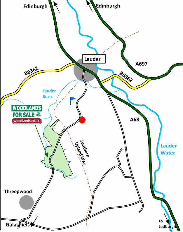 Whinnybank Wood map
