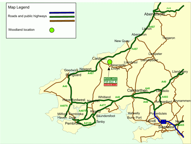 Allt Y Bie - SOLD map