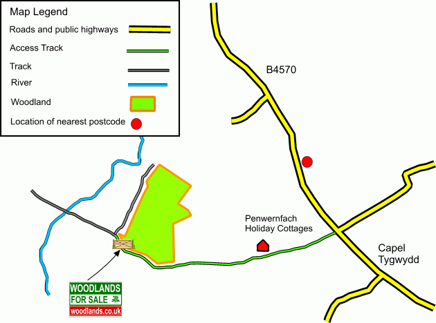 Allt Y Bie - SOLD map