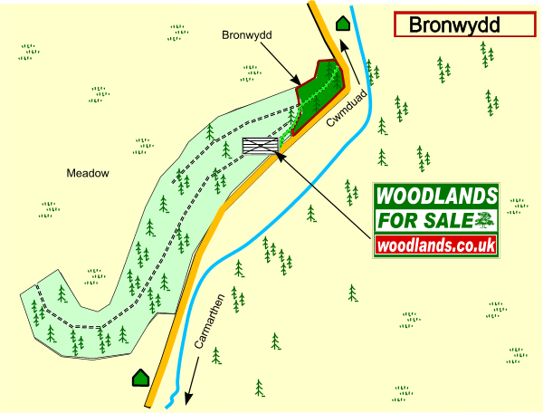 Click to view a full-size version Bronwydd - SOLD map