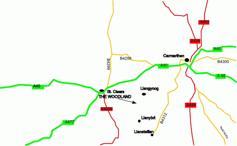 Click to view a full-size version Coed Ardderfin - SOLD map