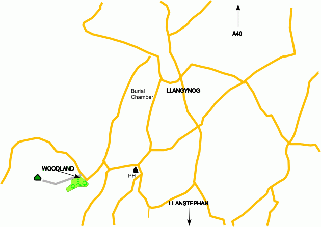 Click to view a full-size version Coed Ardderfin - SOLD map