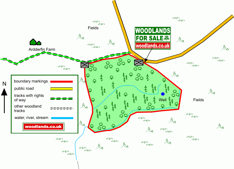 Coed Ardderfin - SOLD map