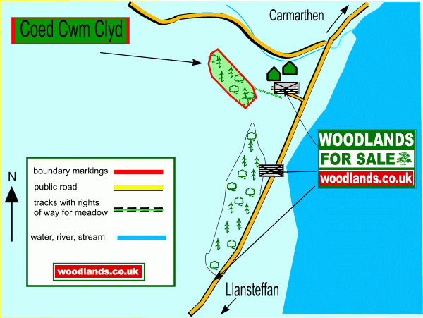 Coed Cwm Clyd map