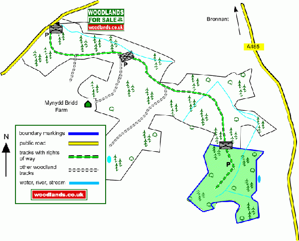 Coed Esgairgors - SOLD map