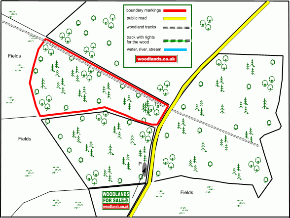 Coed Gelli Dawel - Quiet Grove Wood - SOLD map