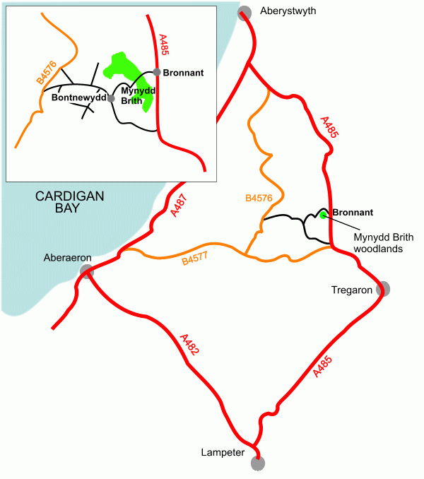 Click to view a full-size version Coed-ger-y-llyn - SOLD map
