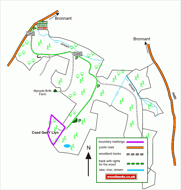 Coed-ger-y-llyn - SOLD map