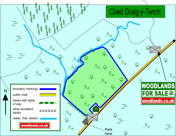 Coed Graig-y-Twrch map