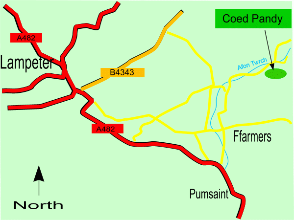 Coed Pandy - SOLD map