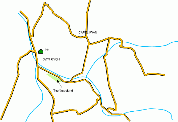 Coed Pantlleuci - SOLD map