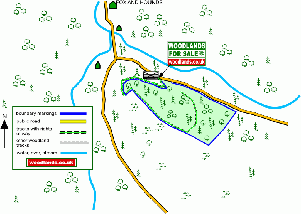 Coed Pantlleuci - SOLD map