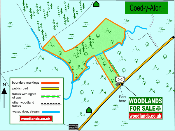 Coed-y-Afon - Wood Of The River - SOLD map
