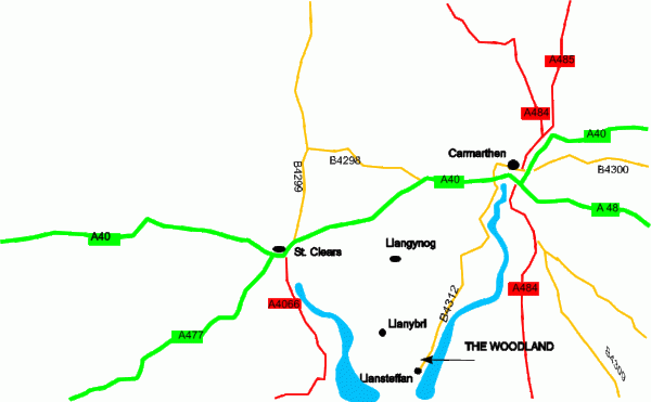 Click to view a full-size version Coed y Morydau - Wood of the estuary map