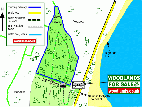 Coed y Morydau - Wood of the estuary map