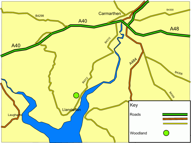Click to view a full-size version Ferry Farm Wood map