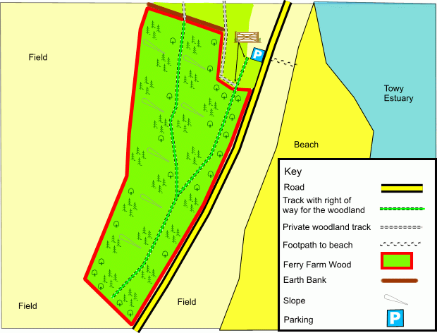Ferry Farm Wood map