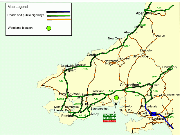 Click to view a full-size version Gelli Cwm - SOLD map