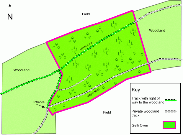 Gelli Cwm - SOLD map
