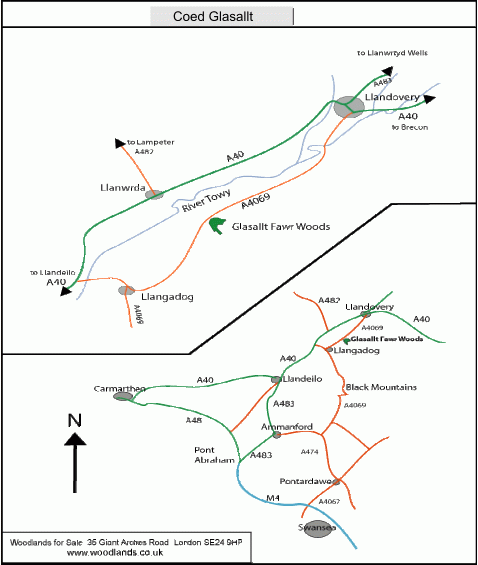 Hen Allt - Old Wood - SOLD map