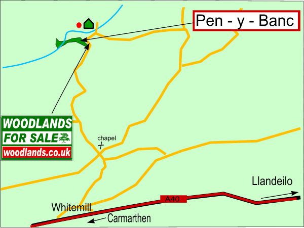Pen-y-Banc map