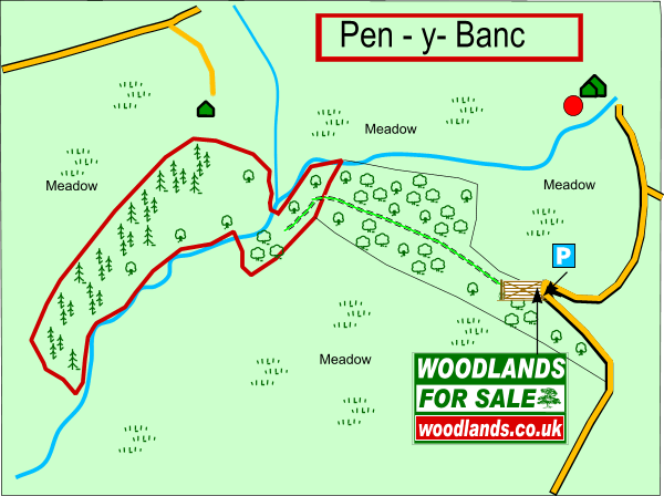 Pen-y-Banc map