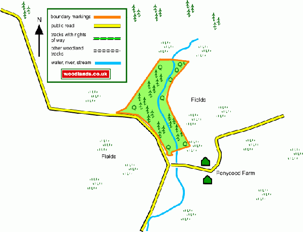 Penycoed - SOLD map