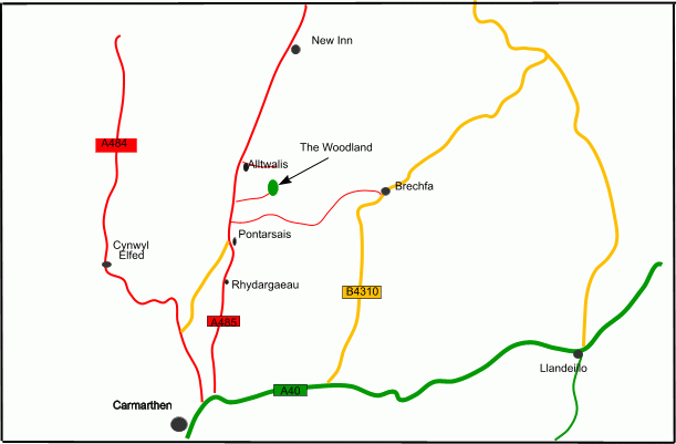 Tal Coed  - Hill Brow Wood - SOLD map