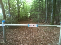 A ridestop marks the boundary