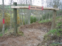 Entrance to Winn Wood and new path.