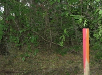 Red boundary marking