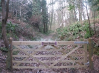 Entrance gate to the wood 