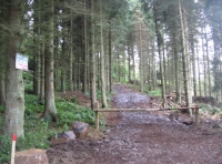 Entrance and track into