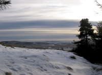 Snowy view from northeast vantage point
