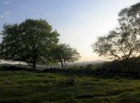 Sunset view SW across hills