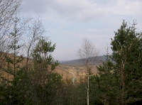 View north from inside