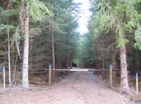 Ridestop entrance and track into