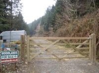 entrance gate to the woodland